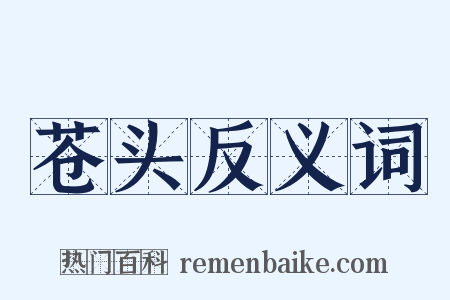 苍头反义词是什么意思的图片